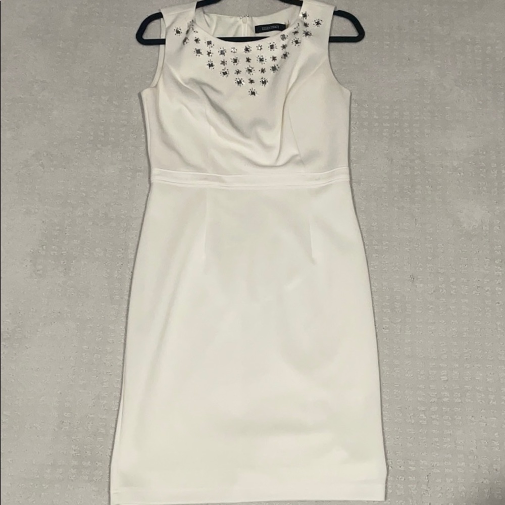 White jeweled top dress